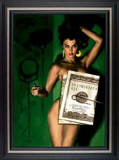 Money Shot by Glen Orbik - Framed Limited Edition on Canvas